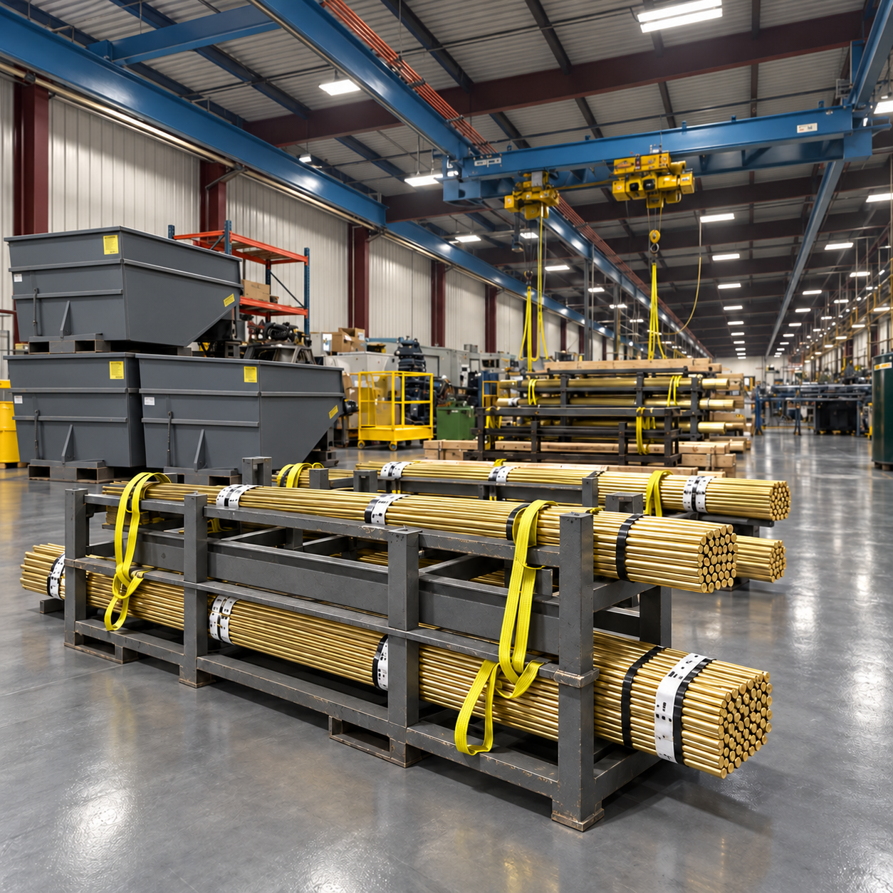 Photo-based 3D visualization of individually defined brass bars in Liberty’s material staging area